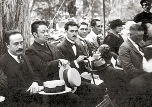 Jose Vasconcelos ve Diego Rivera, Mexico City, Chapultepec Park